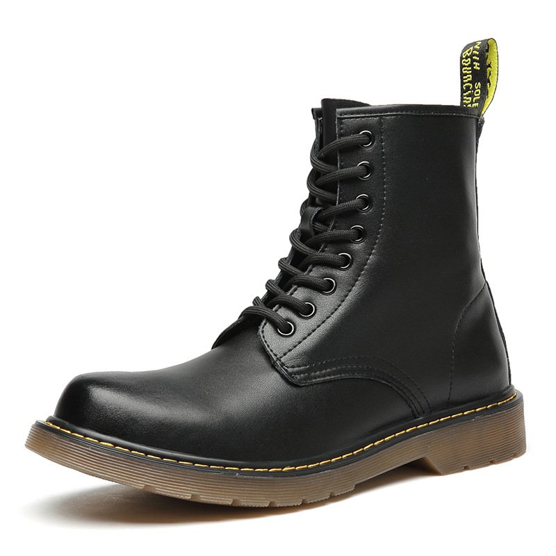 Autumn 2021 new Martin boots men's high-top short boots trendy leather tooling boots British military boots men's mid-top boots