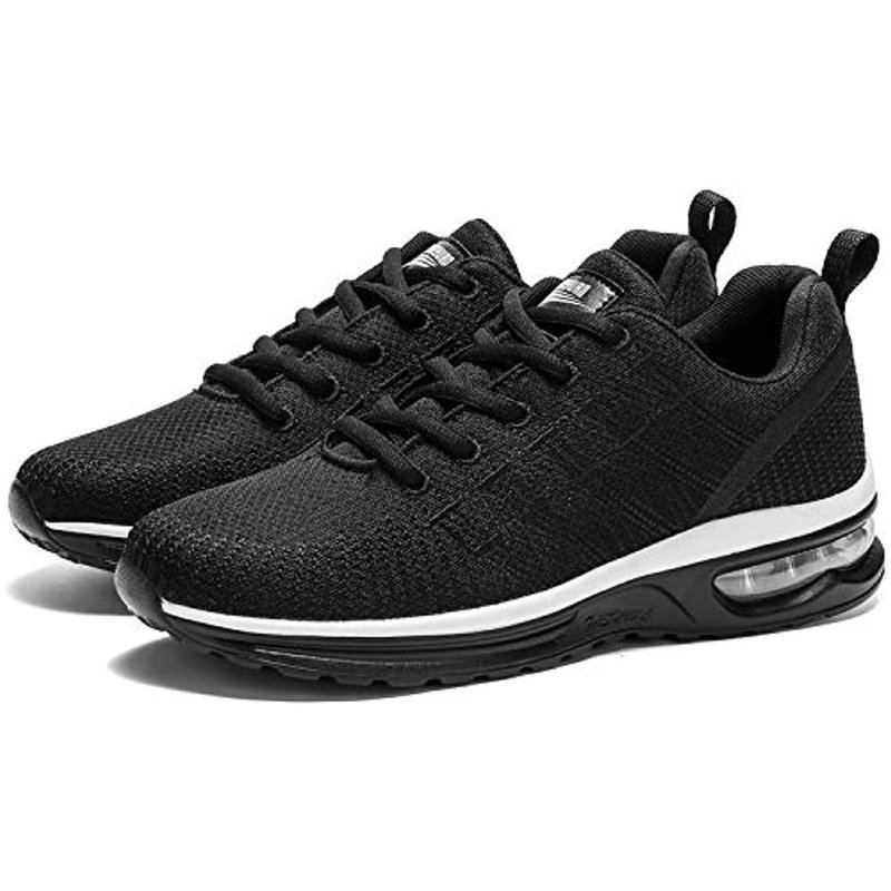 Damyuan Running Shoes Men's Air Cushion Athletic Gym Tennis Shoes Sneakers Lightweight Walking Shoes Black