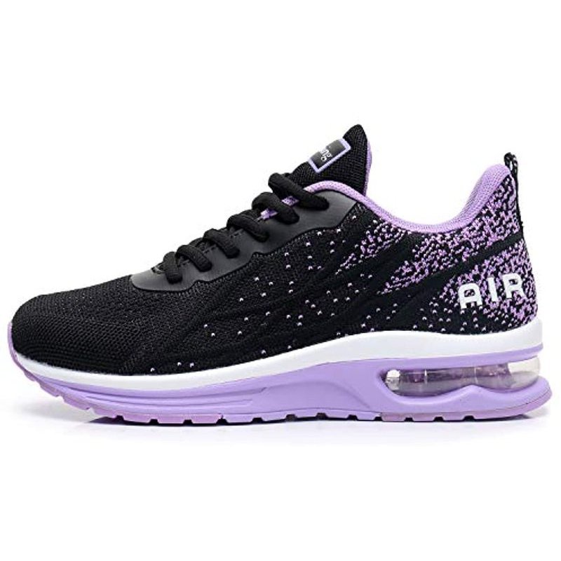 AMAXM Women Air Running Sneakers Athletic Walking Shoes Breathable Tennis for Jogging Gym Sport(US5.5-10 B(M) Blackpurple