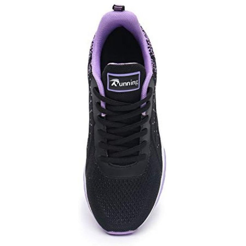 AMAXM Women Air Running Sneakers Athletic Walking Shoes Breathable Tennis for Jogging Gym Sport(US5.5-10 B(M) Blackpurple