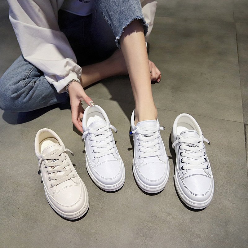 Breathable white shoes women's 2021 spring and summer new student running shoes women's elastic flat shoes women's shoes