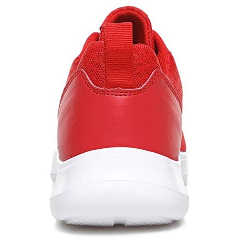 GESIMEI Men's Breathable Mesh Tennis Shoes Comfortable Gym Sneakers Lightweight Athletic Running Shoes Red