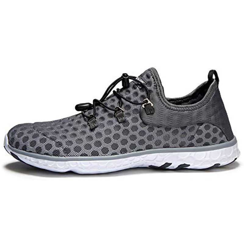 MOERDENG Men's Quick Drying Water Shoes Lightweight Aqua Shoes for Sports Outdoor Beach Pool Exercise 123dark Grey