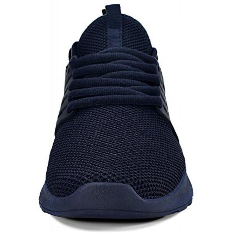 Feetmat Men's Non Slip Gym Sneakers Lightweight Breathable Athletic Running Walking Tennis Shoes Navy Blue